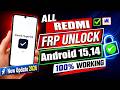 Redmi FRP Bypass 2026 - How to Bypass All Redmi (HyperoS) Android 15,14 - আনলক করার পদ্ধতি