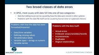 Data Cleaning with IBM SPSS Statistics