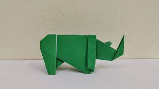 How To Make A Paper Rhino Easy | Origami Rhino Step By Step