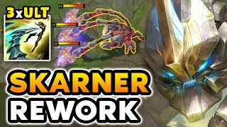 New Skarner Rework is the Best Jungler Ever Made! (YOU CAN ULT 3 PEOPLE NOW)