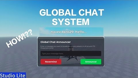 How to make a Global announcement on Roblox studio lite | Tutorial 