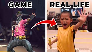 FREE FIRE EMOTES IN REAL LIFE  - ALL EMOTES GARENA FREE FIRE 2021