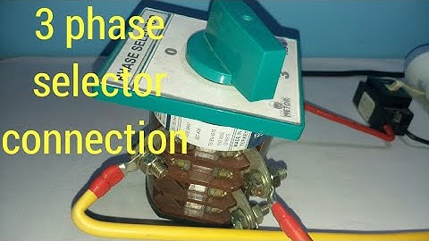 How to do 125 amp 3 phase selector wiring connection .3 phase rotary selector switch  connection