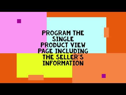 web task 23 | Program the single product view page including the seller’s information