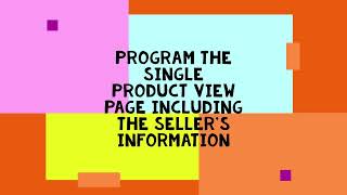 web task 23 | Program the single product view page including the seller’s information