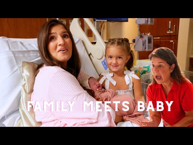 Our Family Meets the Baby for the First Time (Gender + Name Reveal!) - YouTube