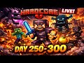 Minecraft Hardcore LIVE 🔥 Day 250–300 | One Life Survival 😱