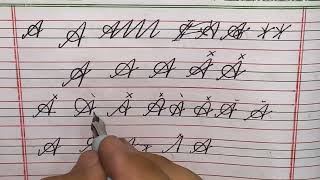 Cursive writing lesson 26 - Cursive Capital Alphabets A to E | The Cursive Space (watch till end)  News