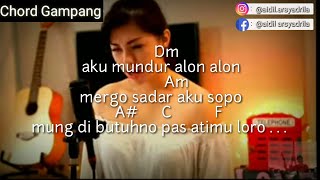 (Chord Gampang) 'MUNDUR ALON ALON - Julia Vio' (Tutorial chord) lagu Gitar lirik