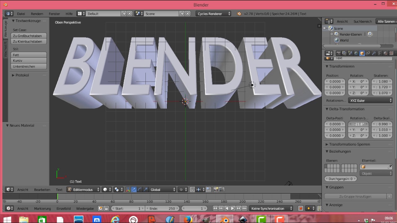 Blender Tutorial Neon Text erstellen und bearbeiten YouTube