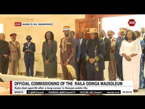 President Ruto and the Odinga family lay wreaths at the Raila Odinga Mausoleum