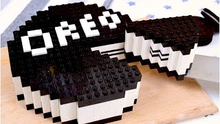 Lego Oreo Cheesecake - Lego In Real Life 3 \/ Stop Motion Cooking \& ASMR