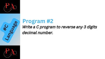 Write a C program to reverse any 3 digits decimal number || c programming #reversing #reverse