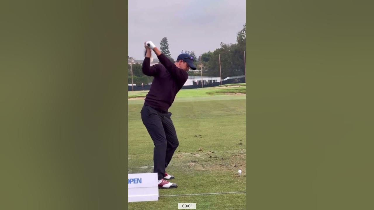 Adam Scott Golf Swing Down The Line Adam Scott golf swing driver down the line 2023 US Open - YouTube