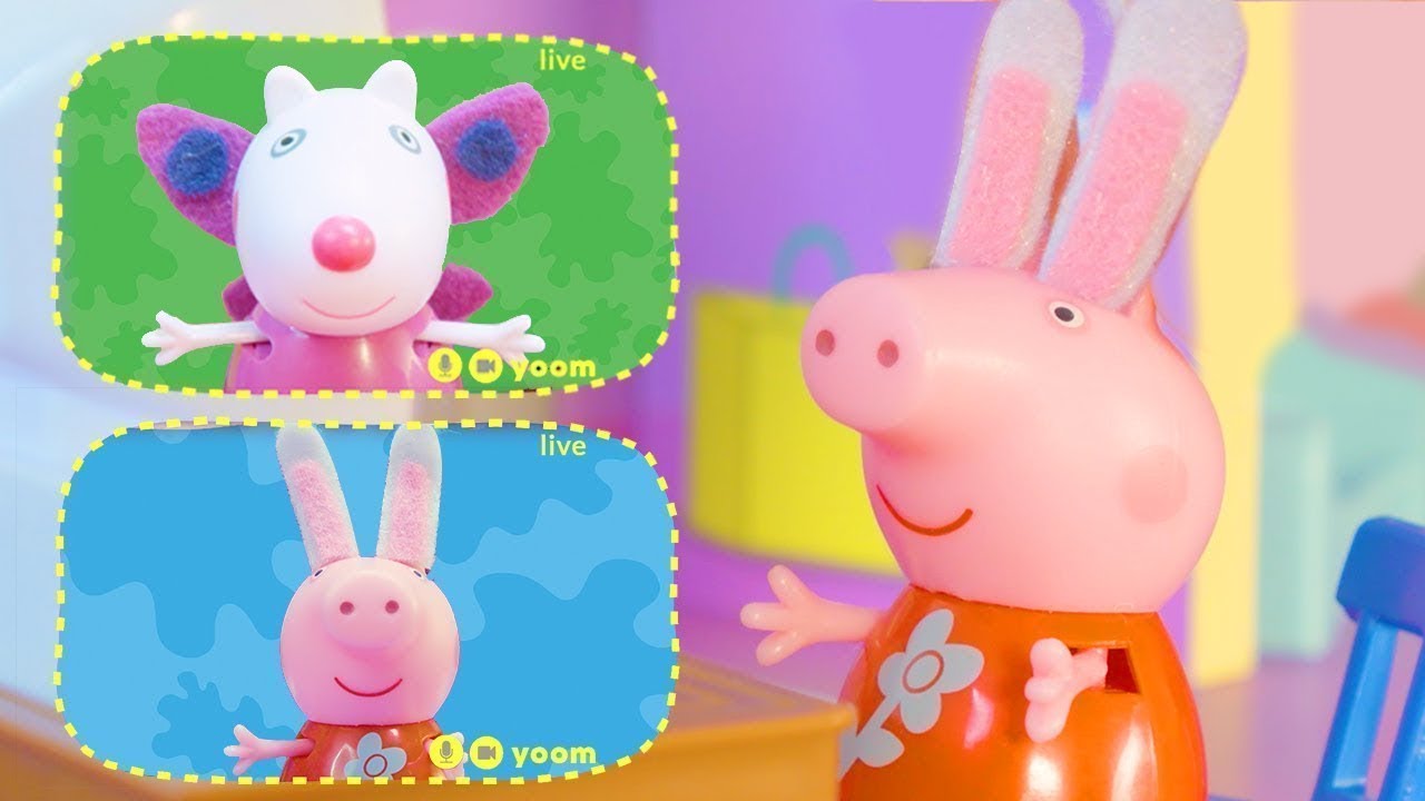 Peppa Pig Stop Motion 💖 Appel vidéo avec Peppa | Peppa Jouets | Dessin Animé Pour Bébé