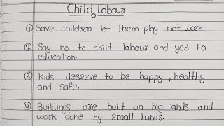 slogans on child labour in English/child labour slogans in English/ child labour slogans