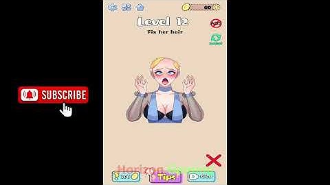 Brain Wind - Tricky Puzzle Game LEVEL 12 Fix her hair - Gameplay Walkthrough Android IOS