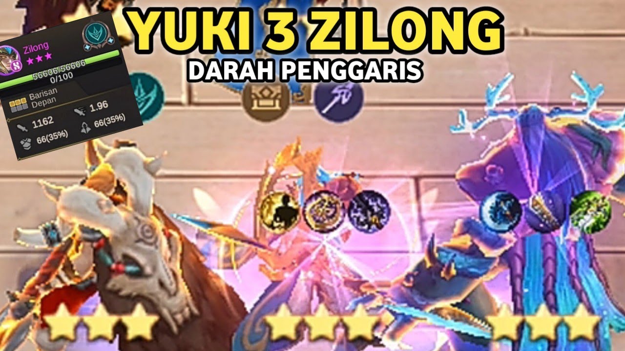 YUKI 3 ZILONG GUARDIAN ! DARAH KEK PENGGARIS COR ! META MAGIC CHESS MOBILE LEGEND