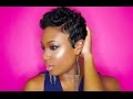 HOW TO: Style Your Pixie Cut Into CURLY FAUX HAWK With WAVES | Lorissa Turner