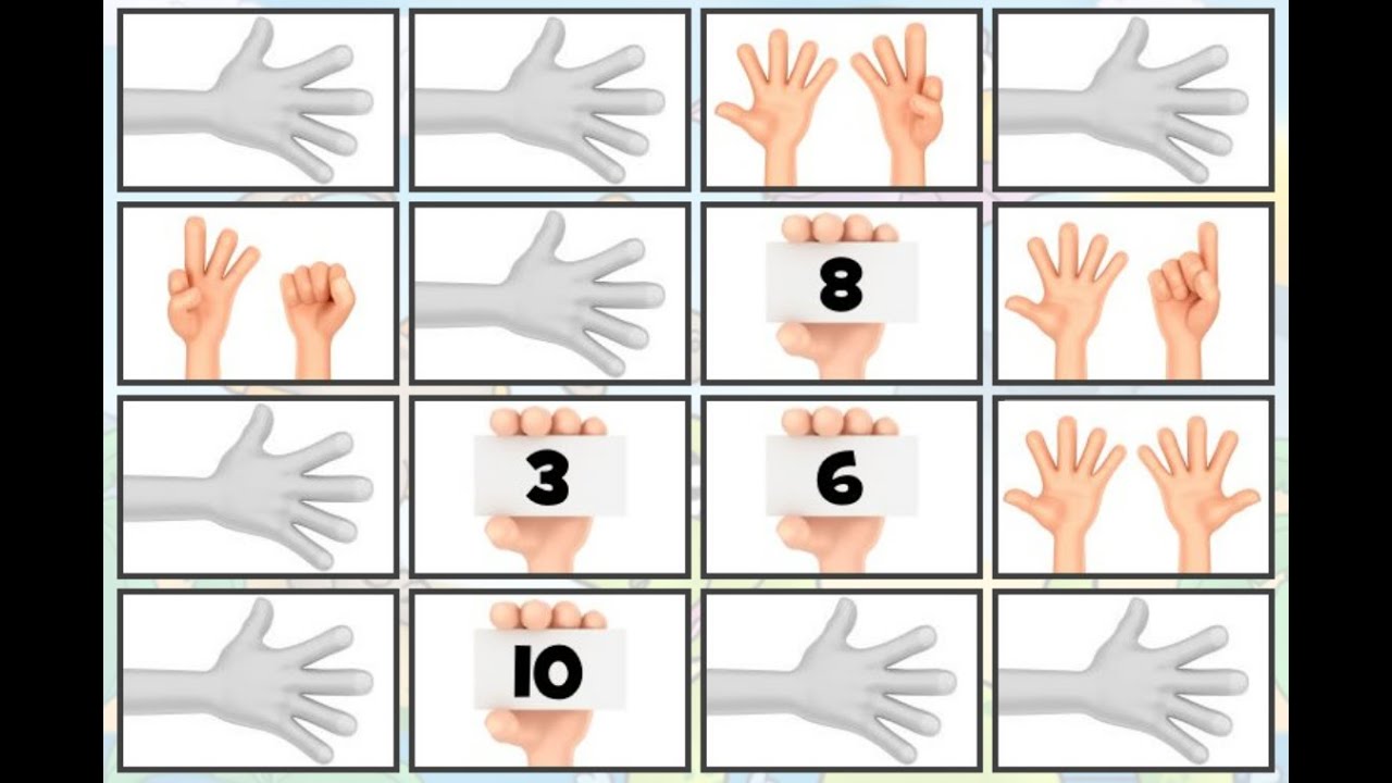 Jogo de contar os dedos – jogos educativos