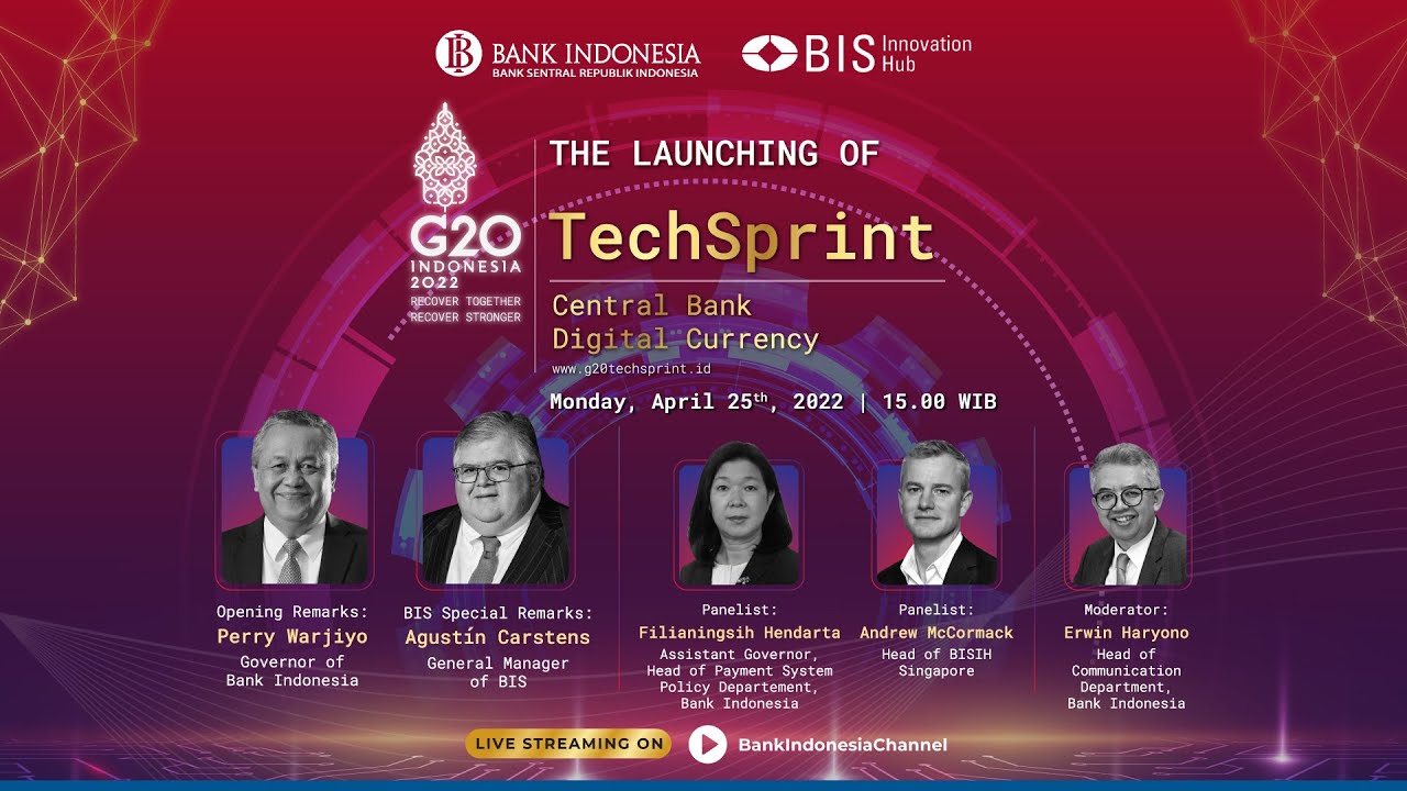 [LIVE STREAMING] The Launching of TechSprint Central Bank Digital ...