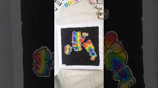 Trying the rainbow sticker effect on my coloring page 🌈 | Cozy Friends by Coco Wyo
