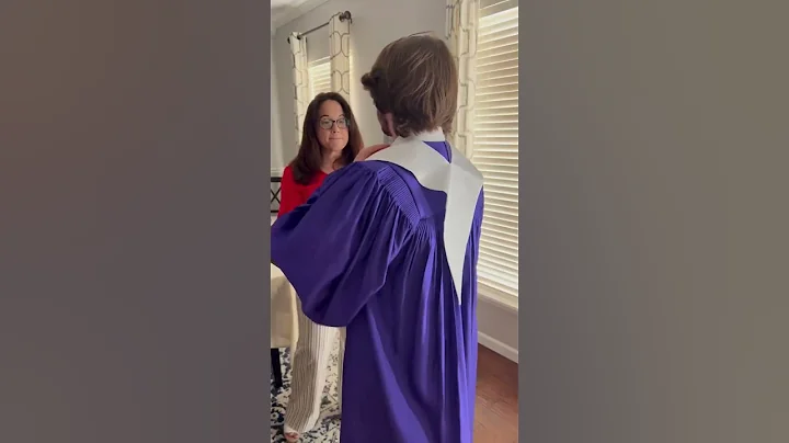 Caleb preparing for graduation
