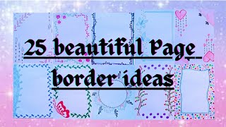 25 front page design for school project 🤩🤩 || page border design || 🏞🏞 #art