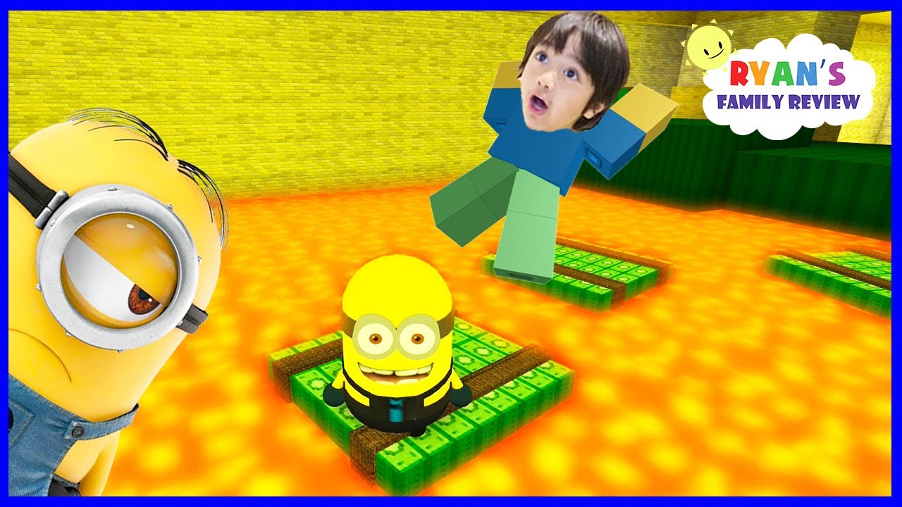 Despicable Me 3 Minion Game Oh No Floor is Lava Lets Play Roblox with Ryans Family Review