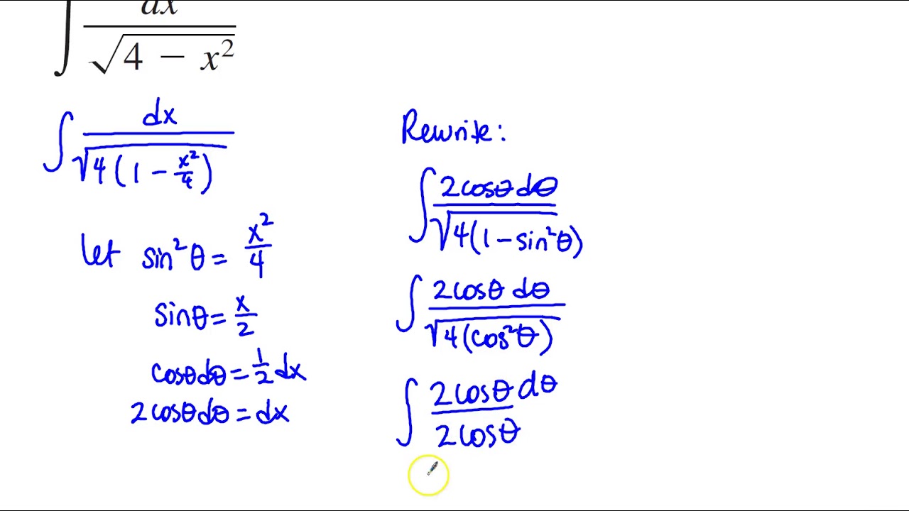 4 7 Inverse Trig with Trig Sub and Other Techniques Notes