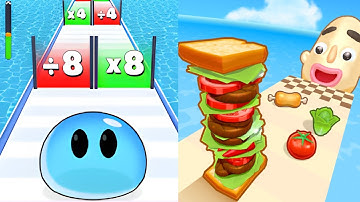 Slime Run Race vs Burger Master - MAX LEVEL Gameplay Walkthrough (Android,iOS) NEW UPDATE Ep 1