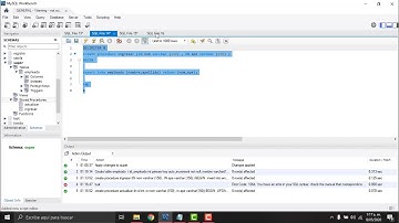 Creación de procesos almacenados (Workbench) SQL
