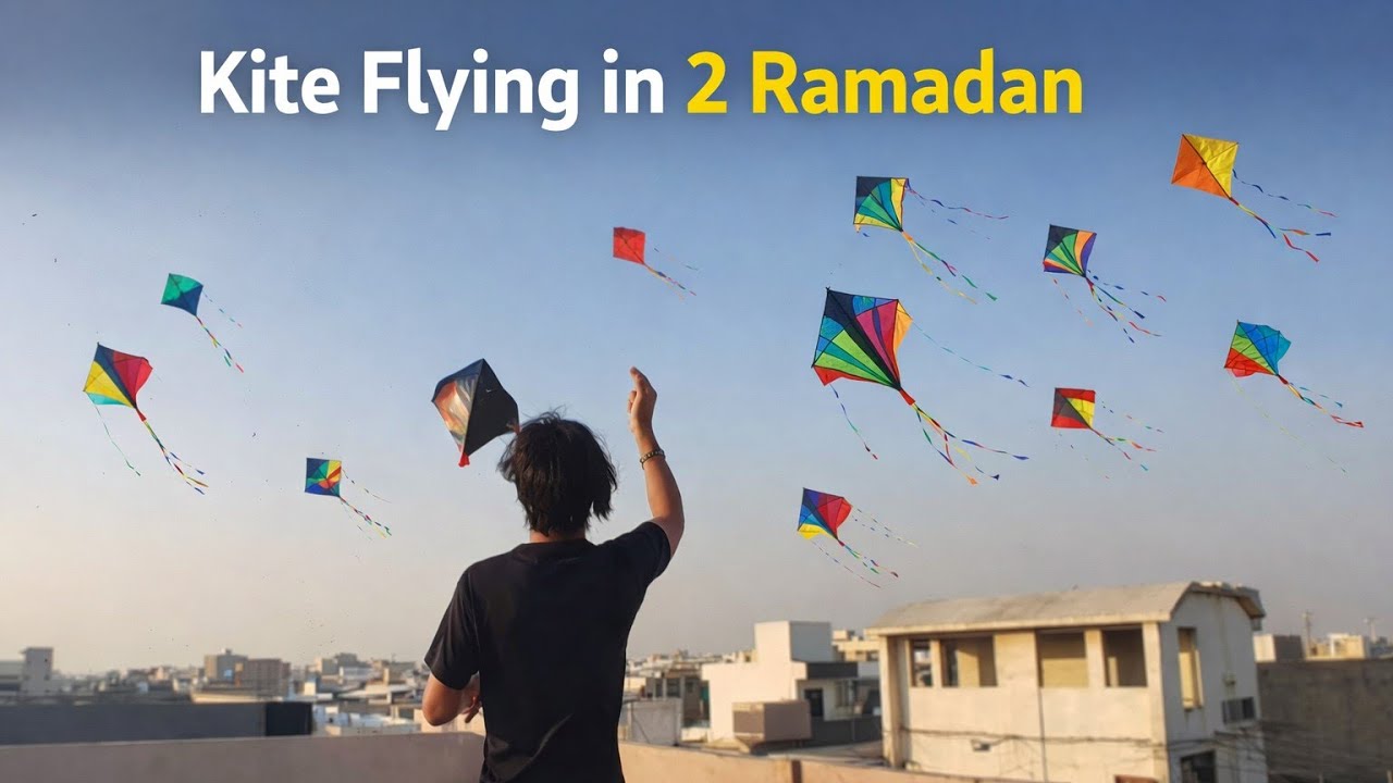 Kite Flying in 2nd Ramadan 🪁 | Colorful Kites in Karachi @TheCatchingclub 