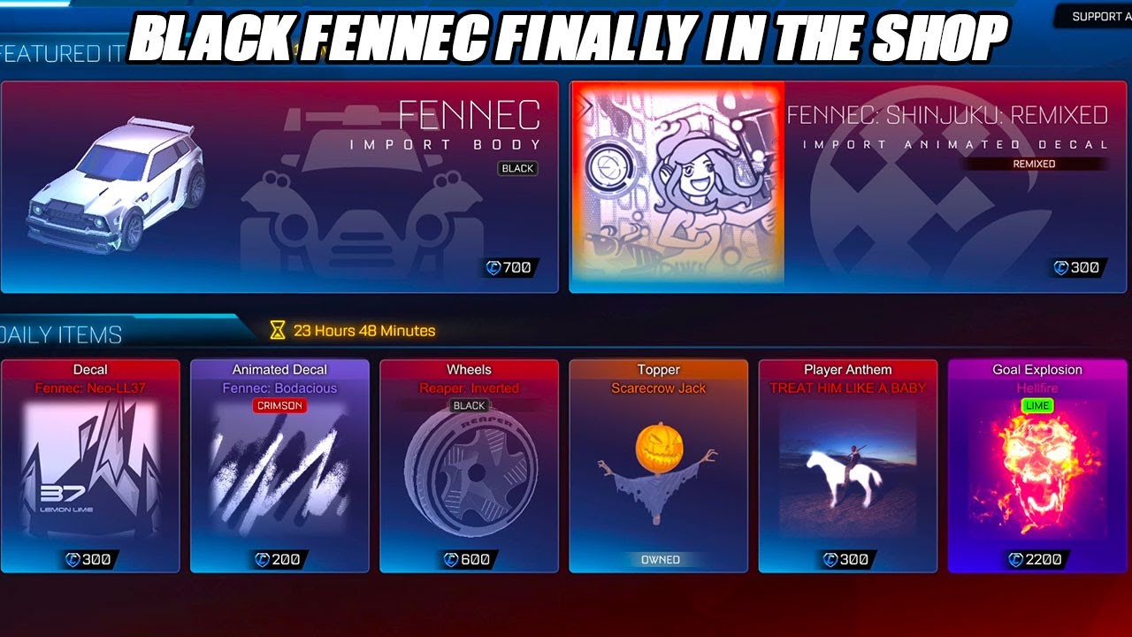 Чёрный Фенек НАКОНЕЦ-ТО в магазине предметов Rocket League! — Обновление магазина предметов Rocke...