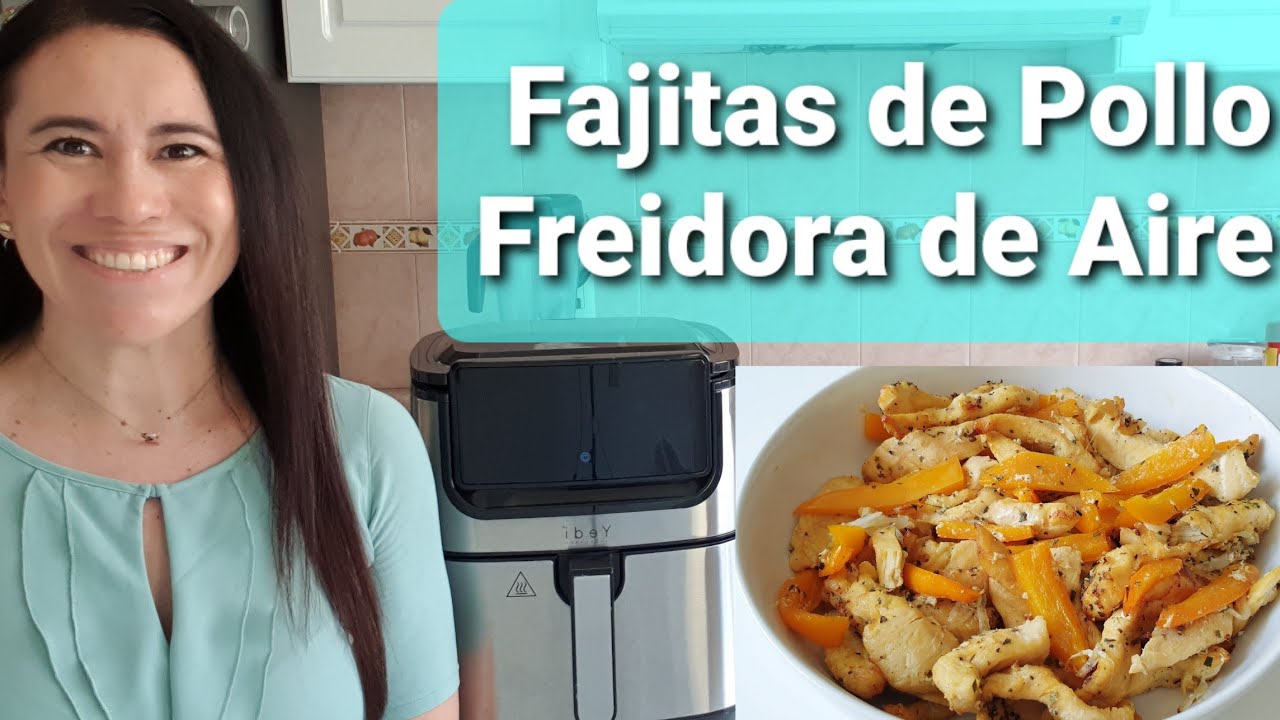 Fajitas de Pollo en Freidora de Aire Comida Saludable en la Freidora
