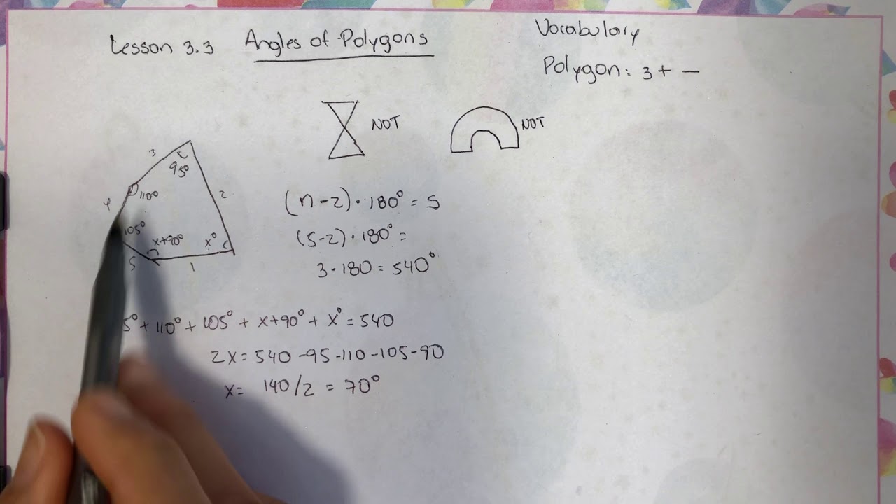 Lesson 3.3 “Angles of Polygons” - YouTube