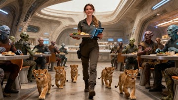 The Predator Cubs Followed Her Into the Mess Hall — She Claimed They Were Her “Team” | HFY | Sci-Fi