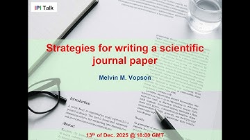 IPI Webinar: Strategies for Publishing a Science Article