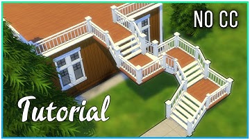 Sims 4 Tutorial - Deck Stairs with Landing | Kate Emerald