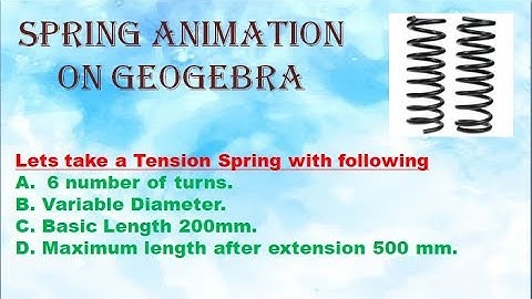 Animation of spring | Geogebra