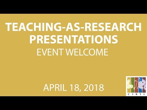Spring 2018 TAR Presentations - Event Welcome