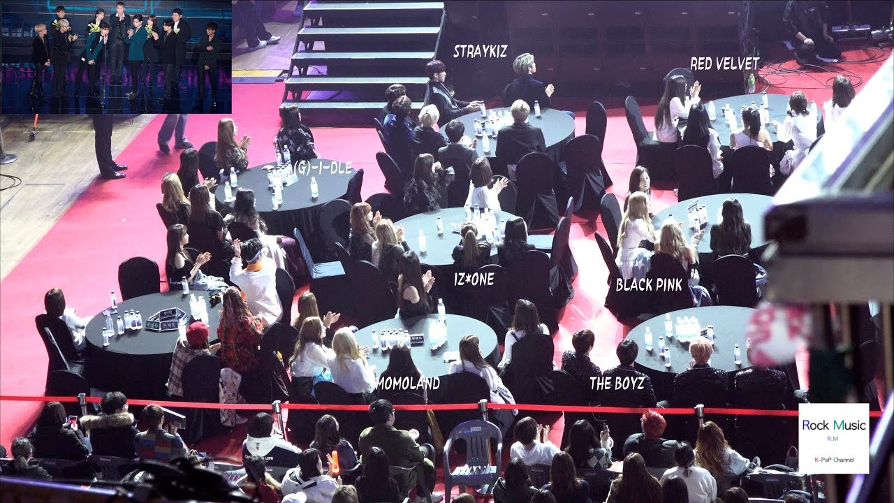 아이콘 (iKON) 올해의 음반제작상 수상소감 듣고 있는 (레드벨벳, 블랙핑크, 아이즈원, 여자아이들, 스트레이키즈) 4K 190123