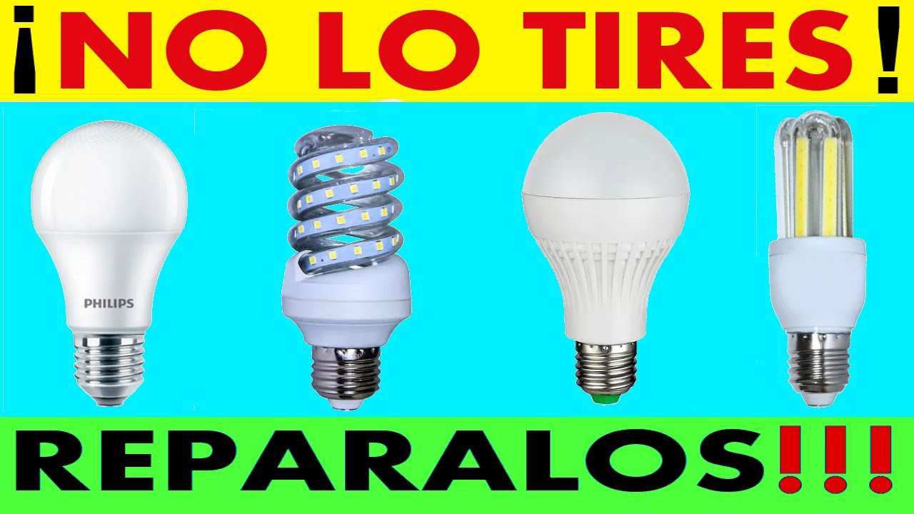 Como convertir un foco LED de 120v a 12v con simple truco! 