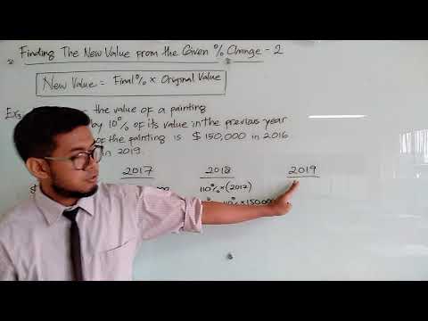 Grade 7 - Percentages - Finding the New Value from the Given Percentage Change - 2