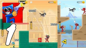 Stickman Trigger Gameplay Walkthrough #1 Level 1 ~ 15 (Android, IOS)