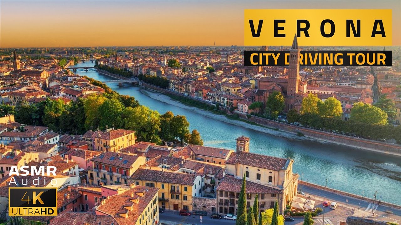 Опасная езда в Вероне | Городская экскурсия | 4k Италия