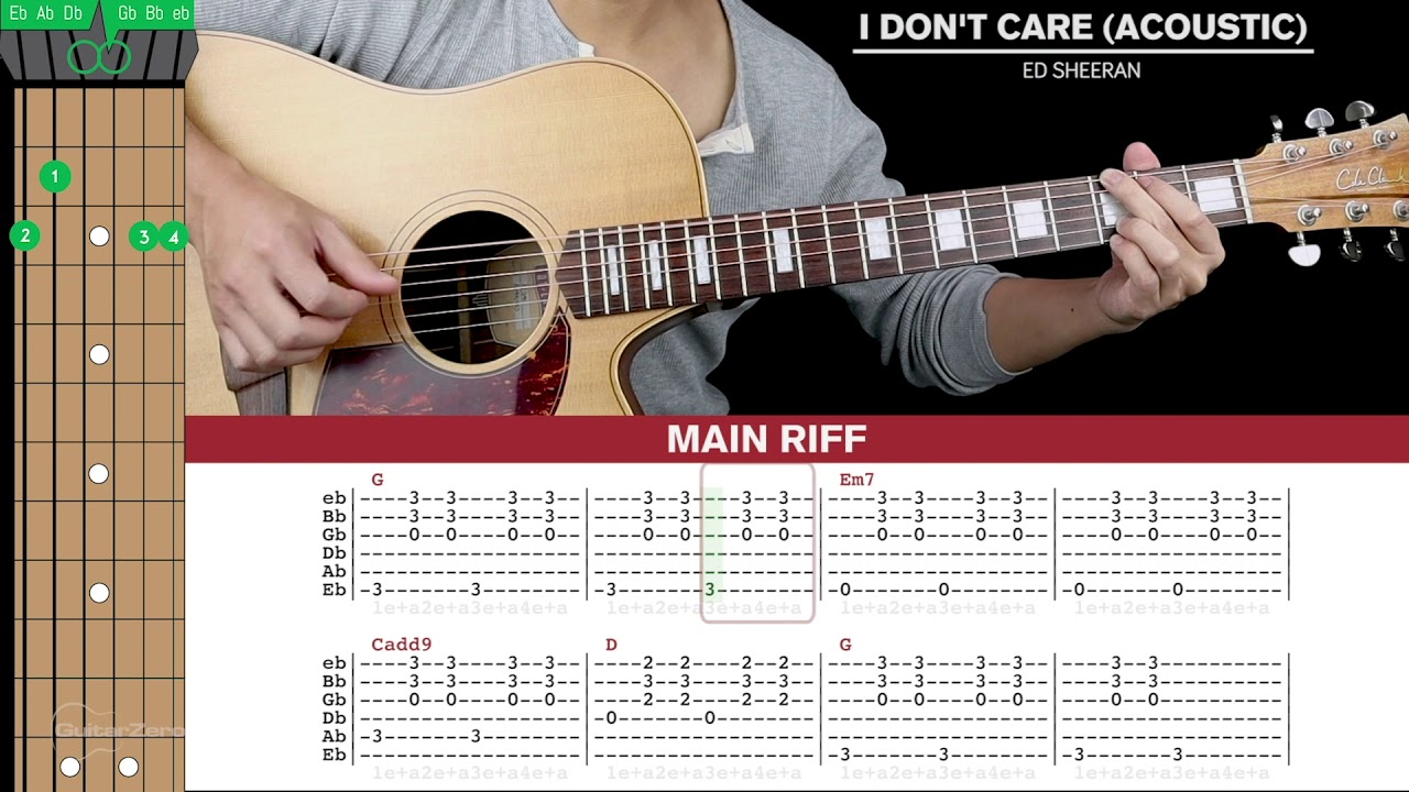 Ed Sheeran I Dont Care Tabs