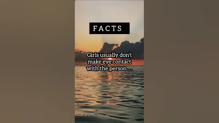 Girls usually don't make eye contact... #viral #fyp #shorts #psychology #youtubeshorts