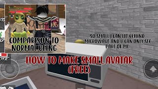 How to make small avatar (free) #shorts #mm2 #roblox
