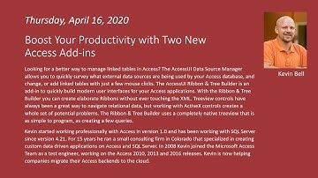 Boost Your Productivity with Two New Access Add-ins